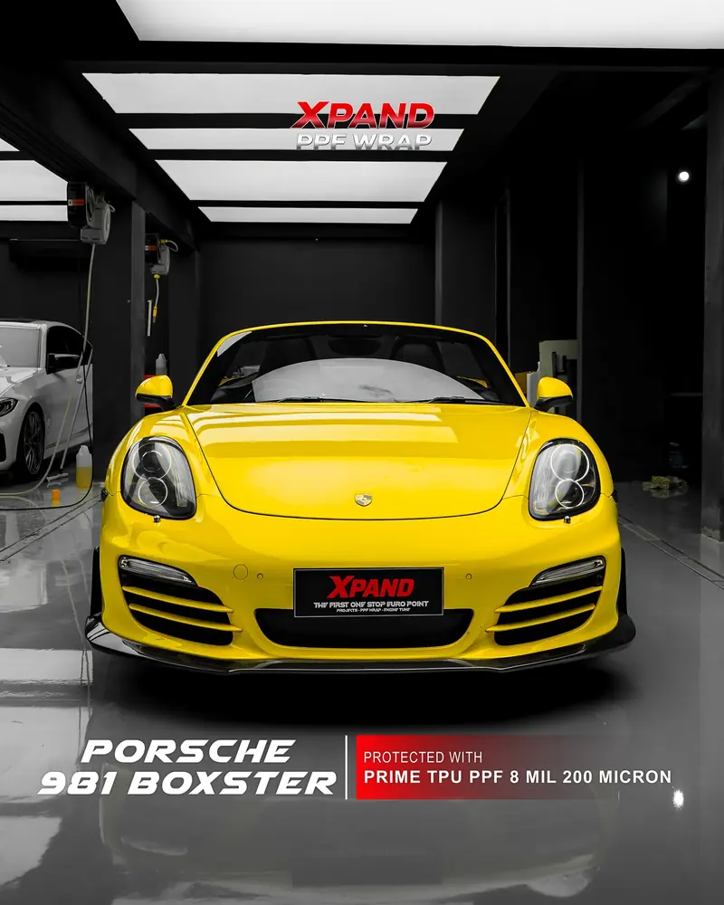 Porsche 981 Boxster dengan lapisan PRIME TPU PPF 8 mil
